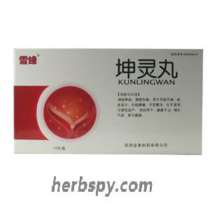 Kun Ling Wan for irregular menstruation or continuous uterine bleeding